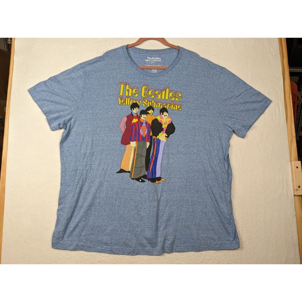 The Beatles Yellow Submarine T Shirt 3XLT Cotton Blend‎ Blue